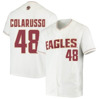 A.J. Colarusso Replica White Men's Boston College Eagles Performance Baseball Jersey