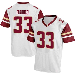 Anthony Ferrucci Replica White Men's Boston College Eagles Football Jersey