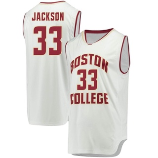 Asher Jackson Replica White Men's Boston College Eagles Basketball Jersey