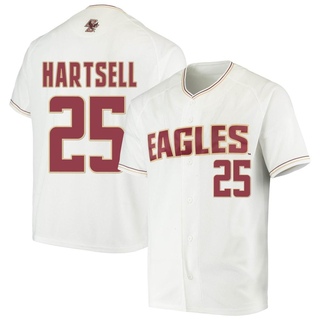 Austin Hartsell Replica White Men's Boston College Eagles Performance Baseball Jersey