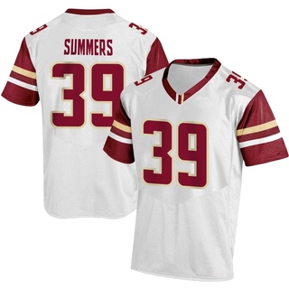 Brandon Summers Replica White Men's Boston College Eagles Football Jersey