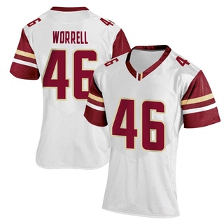 Bryant Worrell Replica White Women's Boston College Eagles Women Football Jersey