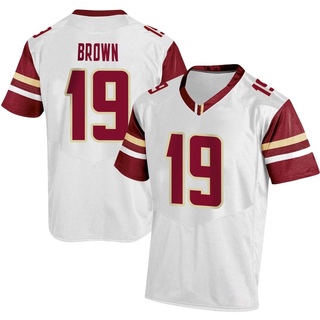 Bryquice Brown Replica White Men's Boston College Eagles Football Jersey