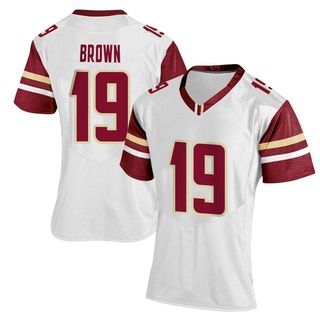 Bryquice Brown Replica White Women's Boston College Eagles Women Football Jersey