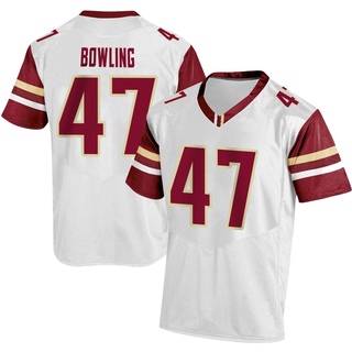 Caden Bowling Replica White Men's Boston College Eagles Football Jersey