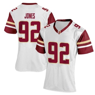 Caleb Jones Replica White Women's Boston College Eagles Women Football Jersey