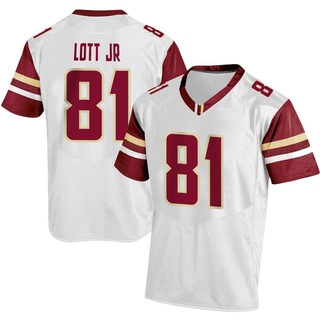 Cedric Lott Jr. Replica White Men's Boston College Eagles Football Jersey