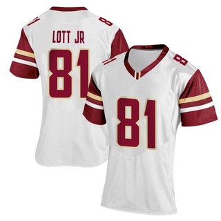 Cedric Lott Jr. Replica White Women's Boston College Eagles Women Football Jersey