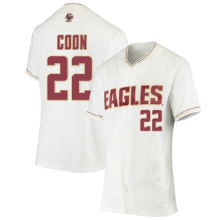 Charlie Coon Replica White Women's Boston College Eagles Performance Baseball Jersey