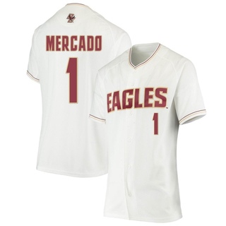 Cohl Mercado Replica White Women's Boston College Eagles Performance Baseball Jersey