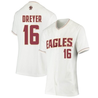 Connor Dreyer Replica White Women's Boston College Eagles Performance Baseball Jersey