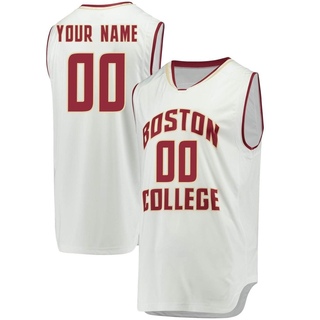 Custom Replica White Men's Boston College Eagles Basketball Jersey