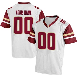 Custom Replica White Men's Boston College Eagles Football Jersey