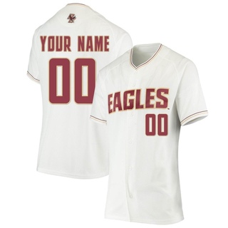 Custom Replica White Women's Boston College Eagles Performance Baseball Jersey