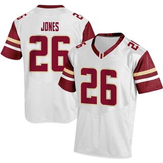 Datrell Jones Replica White Men's Boston College Eagles Football Jersey