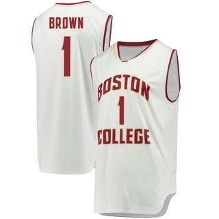 Dion Brown Replica White Men's Boston College Eagles Basketball Jersey