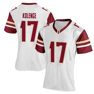 Edwin Kolenge Replica White Women's Boston College Eagles Women Football Jersey