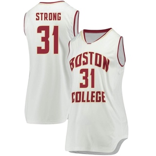 Elijah Strong Replica White Women's Boston College Eagles Basketball Jersey