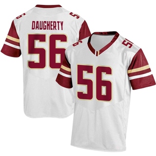 Eryx Daugherty Replica White Men's Boston College Eagles Football Jersey