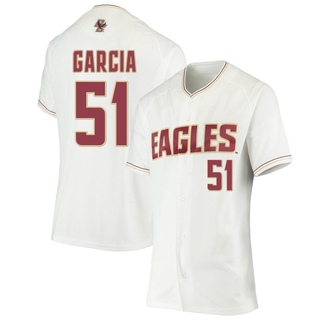 Esteban Garcia Replica White Women's Boston College Eagles Performance Baseball Jersey