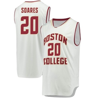 Ethan Soares Replica White Men's Boston College Eagles Basketball Jersey