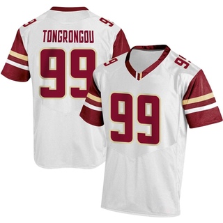 Gilbert Tongrongou Replica White Men's Boston College Eagles Football Jersey