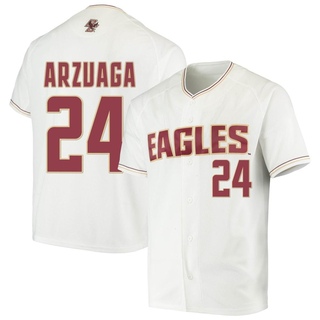 Gio Arzuaga Replica White Men's Boston College Eagles Performance Baseball Jersey