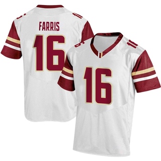 Isaiah Farris Replica White Men's Boston College Eagles Football Jersey