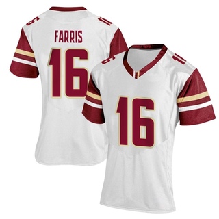 Isaiah Farris Replica White Women's Boston College Eagles Women Football Jersey