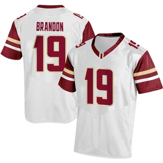 Jack Brandon Replica White Men's Boston College Eagles Football Jersey