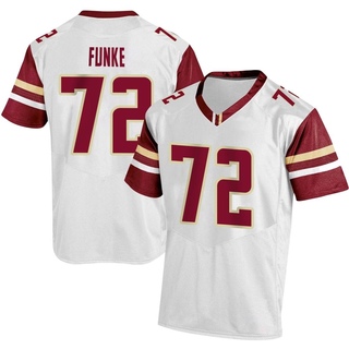 Jack Funke Replica White Men's Boston College Eagles Football Jersey