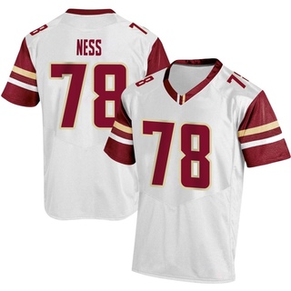 Jackson Ness Replica White Men's Boston College Eagles Football Jersey