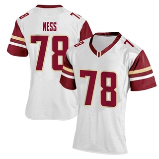 Jackson Ness Replica White Women's Boston College Eagles Women Football Jersey