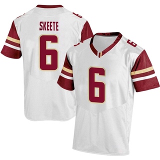 Jaedn Skeete Replica White Men's Boston College Eagles Football Jersey