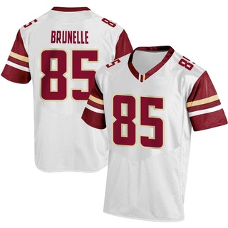 Jay Brunelle Replica White Men's Boston College Eagles Football Jersey