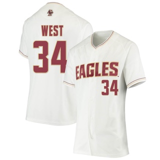 John West Replica White Women's Boston College Eagles Performance Baseball Jersey