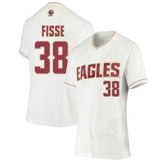 Jordan Fisse Replica White Women's Boston College Eagles Performance Baseball Jersey