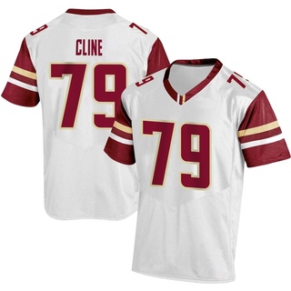 Kevin Cline Replica White Men's Boston College Eagles Football Jersey