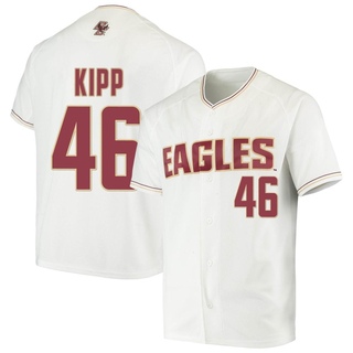 Kyle Kipp Replica White Men's Boston College Eagles Performance Baseball Jersey