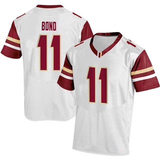 Lewis Bond Replica White Men's Boston College Eagles Football Jersey