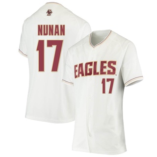 Matthew Nunan Replica White Women's Boston College Eagles Performance Baseball Jersey