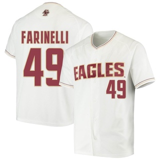 Michael Farinelli Replica White Men's Boston College Eagles Performance Baseball Jersey