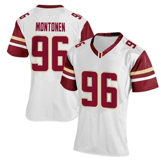 Mika Montonen Replica White Women's Boston College Eagles Women Football Jersey