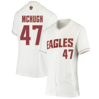 Nate McHugh Replica White Women's Boston College Eagles Performance Baseball Jersey