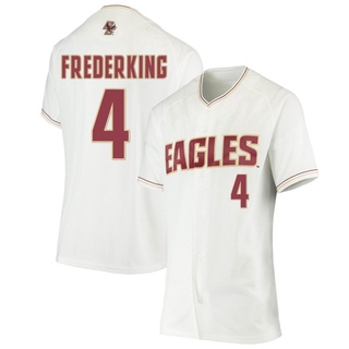 Nathanael Frederking Replica White Women's Boston College Eagles Performance Baseball Jersey