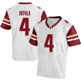 Neto Okpala Replica White Men's Boston College Eagles Football Jersey