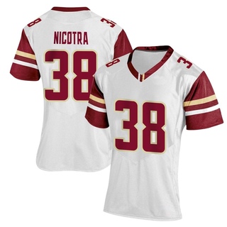 Nick Nicotra Replica White Women's Boston College Eagles Women Football Jersey