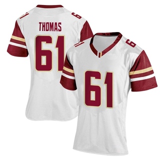 Nick Thomas Replica White Women's Boston College Eagles Women Football Jersey