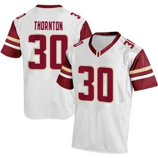 Omar Thornton Replica White Men's Boston College Eagles Football Jersey