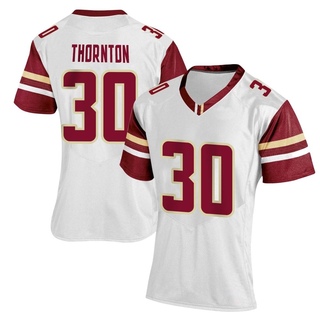 Omar Thornton Replica White Women's Boston College Eagles Women Football Jersey